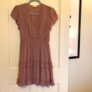 Altar’d State, size XS, short sleeve dress, elastic waist with ruffled skirt